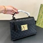Gucci Padlock Medium Top Handle Bag Black 28Cm - Image 2