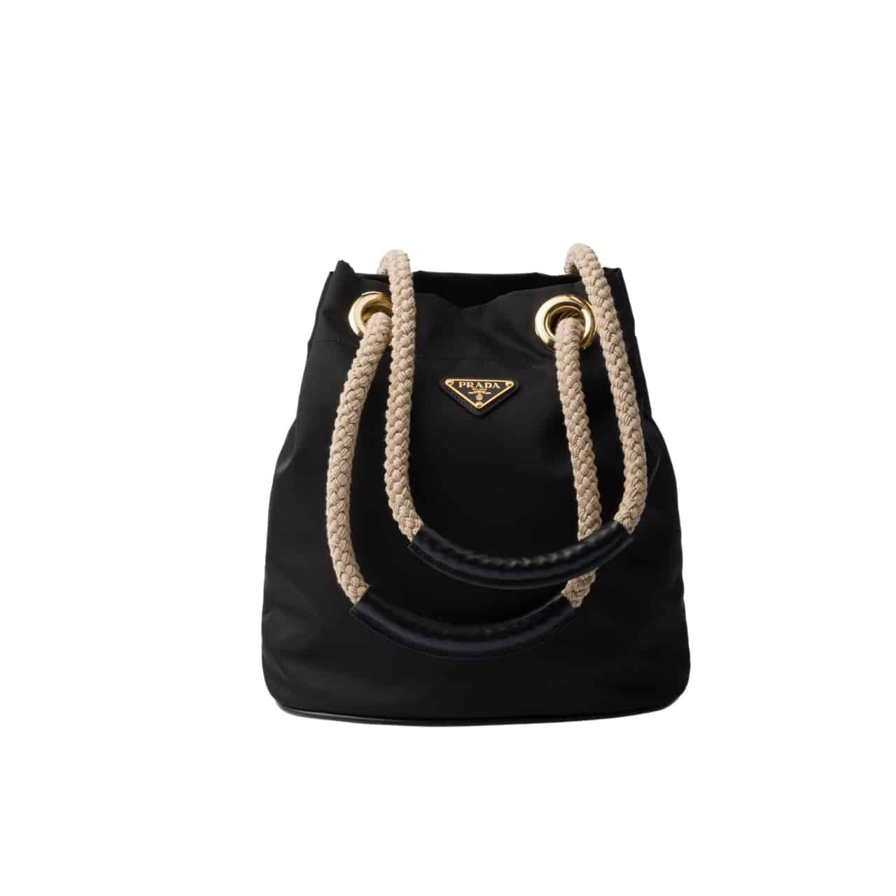 252-2 Prada Mariner Re Nylon Small Bucket Bag Black 22Cm 1BE082 2HG8 F0002 V OOO - Image 1