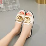 Gucci Princetown GG Slippers Leather White - Image 5