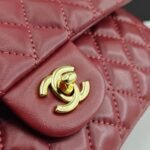 Chanel Classic 11.12 Handbag Gold Tone Metal Burgundy 25Cm A01112 Y04059 NZV44 - Image 5