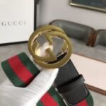 Gucci Web Belt With G Buckle Green 4Cm - Image 6