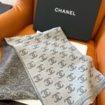 Chanel 24B Full CC Scarf Grey And Black 180Cm - Image 3