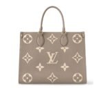 Louis Vuitton Onthego MM Monogram Empreinte Beige 35Cm M45494