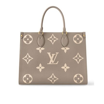 Louis Vuitton Onthego MM Monogram Empreinte Beige 35Cm M45494