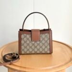 Gucci Padlock Small Top Handle Bag Beige And Dark Brown 20Cm ‎‎841653 FAD6L 9758 - Image 5