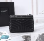 Saint Laurent Loulou Small Chain Bag In Matelassé Y Black Noir 23Cm 494699DV7281000 - Image 4