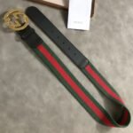 Gucci Web Belt With G Buckle Green 4Cm - Image 3