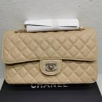 Chanel Classic Grain Gold Hardware Handbag Beige 25Cm A01112 - Image 3