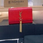 Saint Laurent Kate Monogram Shoulder Bag Red 20Cm - Image 2