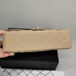 Chanel Classic Grain Gold Hardware Handbag Beige 25Cm A01112 - Image 5