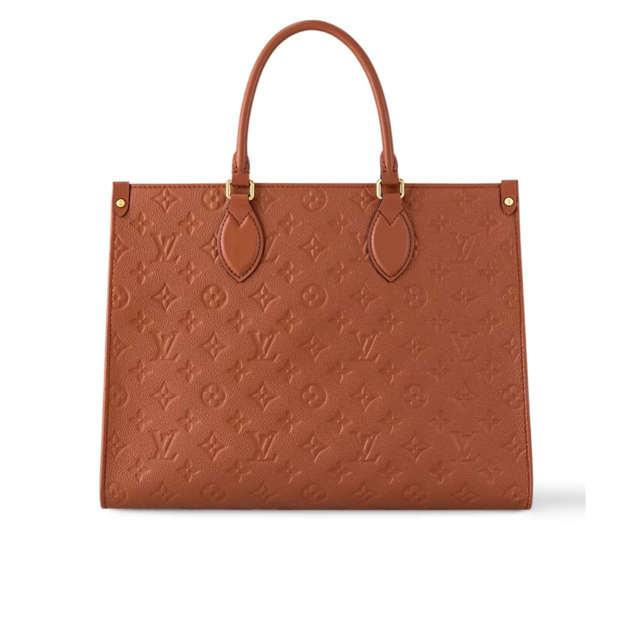 33-3-2 Louis Vuitton Onthego MM Monogram Empreinte Cognac 35Cm M12775 - Image 1