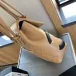 Chanel Cambon Shopping Bag Quilted Beige And Black 36Cm - Image 2