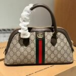 Gucci Ophidia Small Top Handle Bag Beige And Ebony 30Cm - Image 2