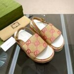 Gucci GG Platform Sandals Beige Pink - Image 2