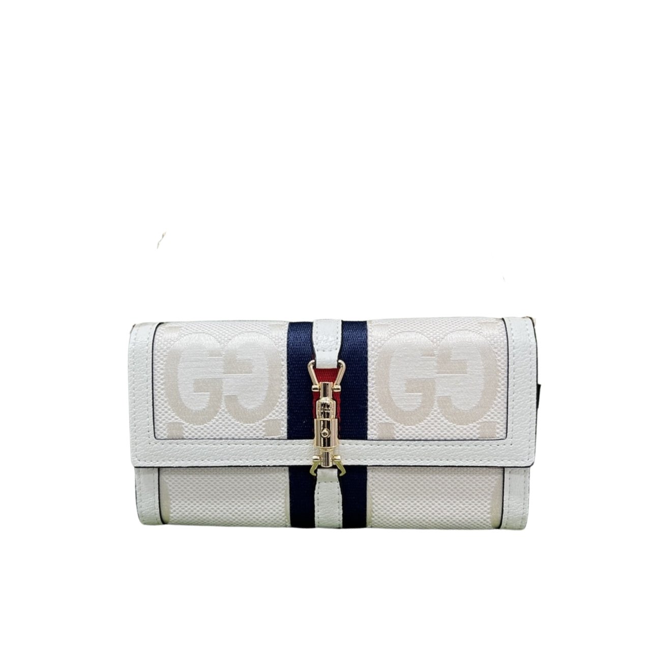 354 Gucci Jackie 1961 Chain Wallet Beige And Ebony GG 19CM 652681 HUHHG 8565 - Image 1