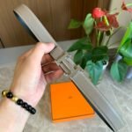 Hermes Mini H Belt Buckle And Reversible Leather Strap Silver Grey 24Mm H079645CK05 - Image 2