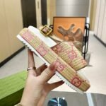 Gucci GG Platform Sandals Beige Pink - Image 5