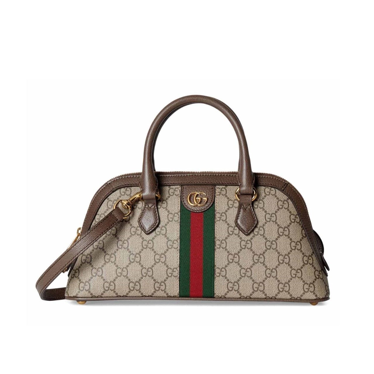 362-2-2 Gucci Ophidia Small Top Handle Bag Beige And Ebony 30Cm - Image 1