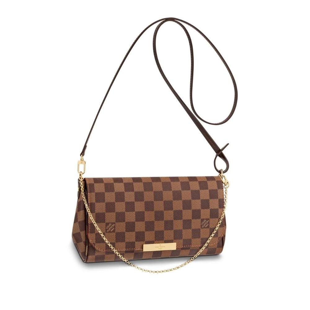365 Louis Vuitton Favorite MM Damier Ebene Brown 25Cm N41129 - Image 1