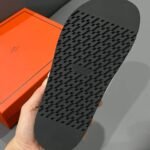 Hermes Chypre Sandal Blanc Calfskin White H222100Z 90345 - Image 5