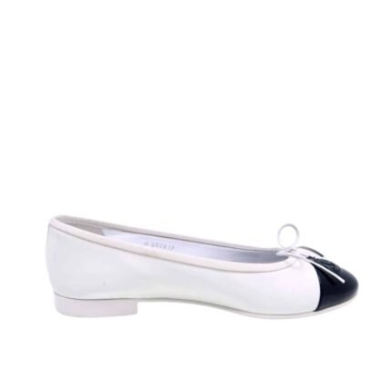 Chanel Ballerina Flat Shoes In White