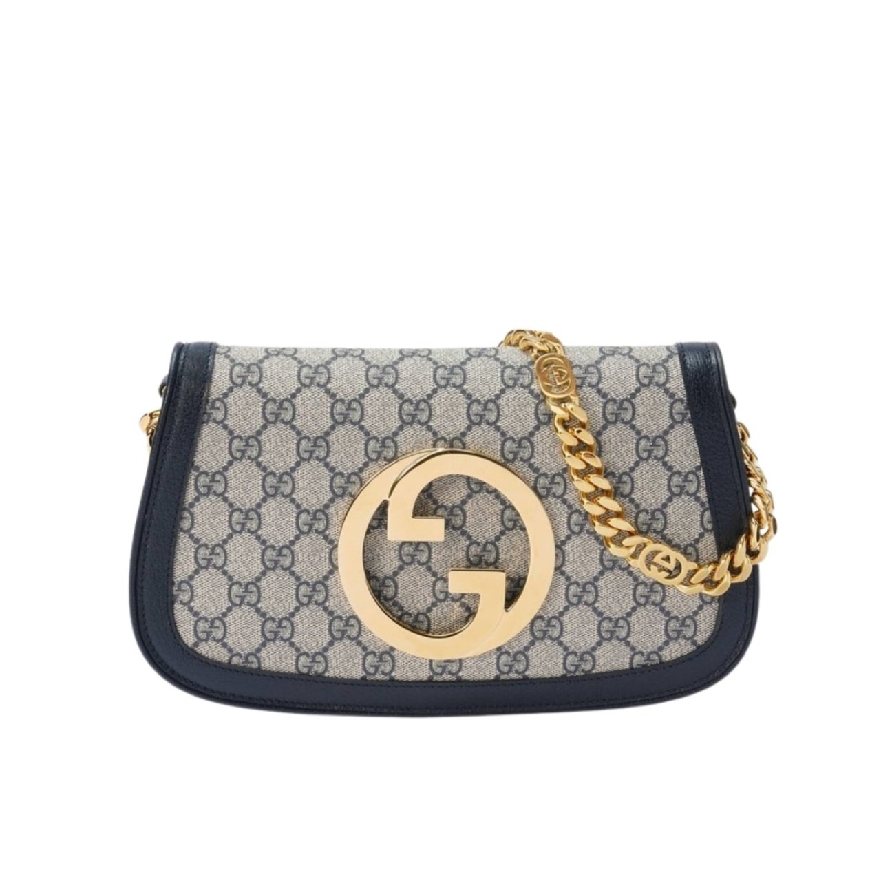 389-1-1 Gucci Blondie Shoulder Bag Gold Hardware Blue 28Cm - Image 1