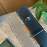 Hermes Mini H Belt Buckle And Reversible Leather Strap Silver Grey 24Mm H079645CK05 - Image 4