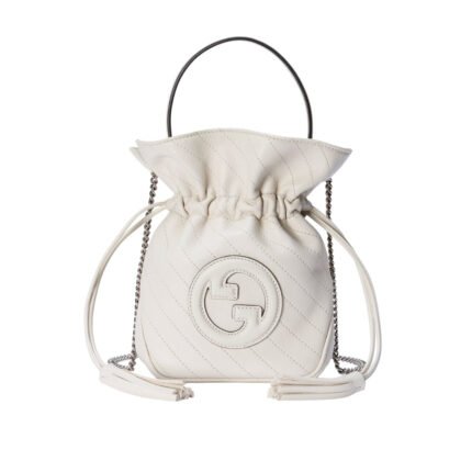 Gucci Blondie Mini Bucket Bag White 19Cm 760313 AACP7 9022