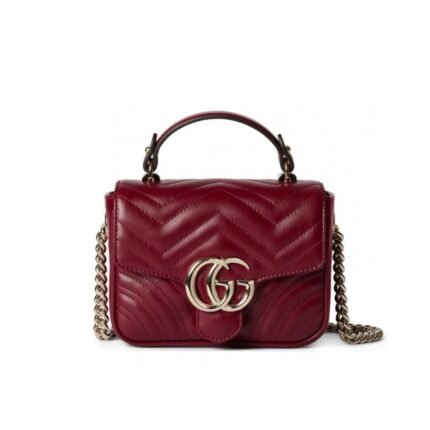 Gucci GG Marmont Mini Top Handle Bag Red 17Cm 811238 AAECK 6207
