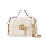 Gucci GG Marmont Mini Top Handle Bag White 20Cm 547260 DTDIT 9022