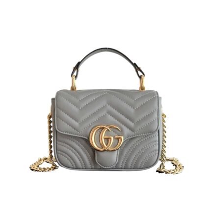 Gucci GG Marmont Mini Shoulder Bag Grey 17Cm