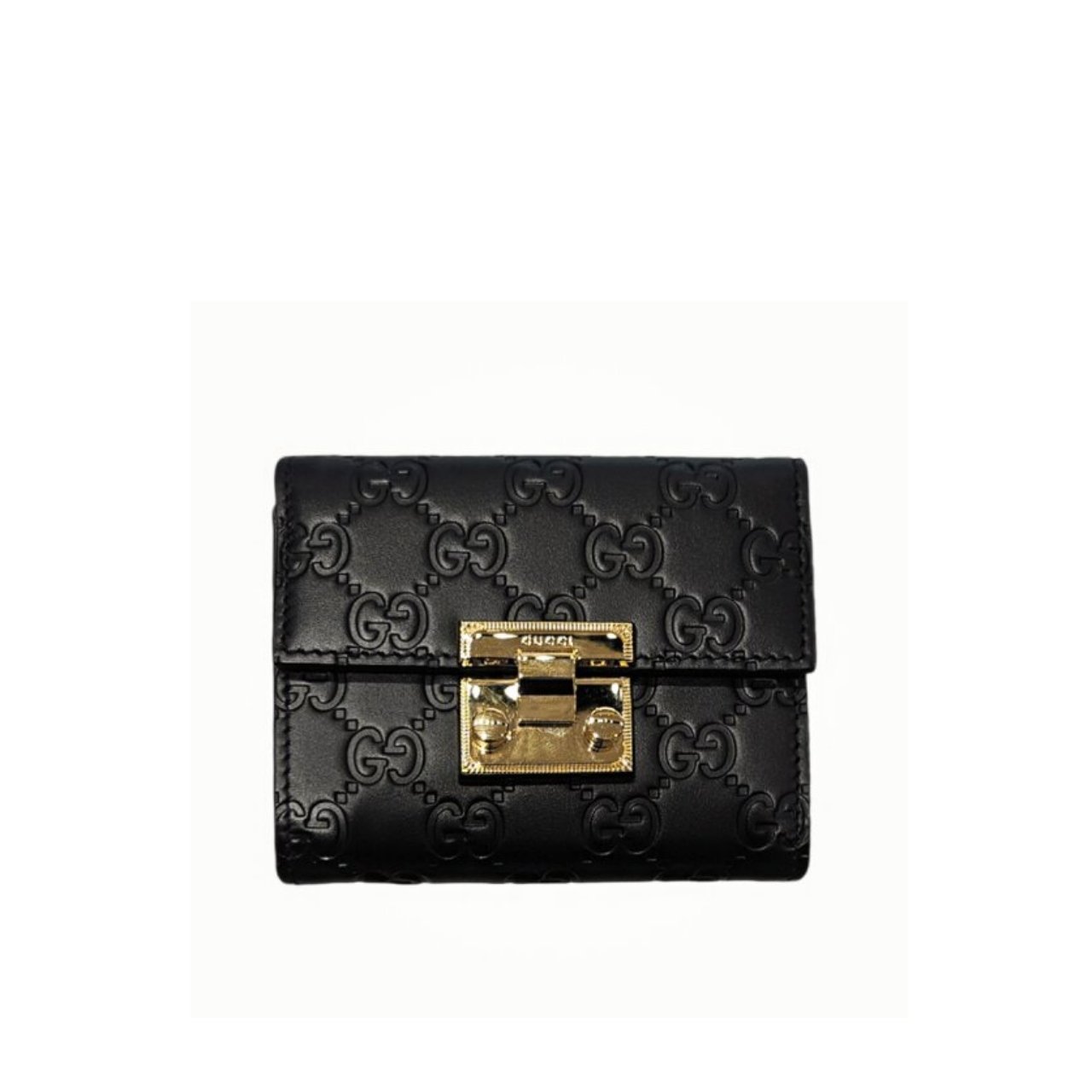 409-2 Gucci Padlock Wallet Black 11Cm - Image 1