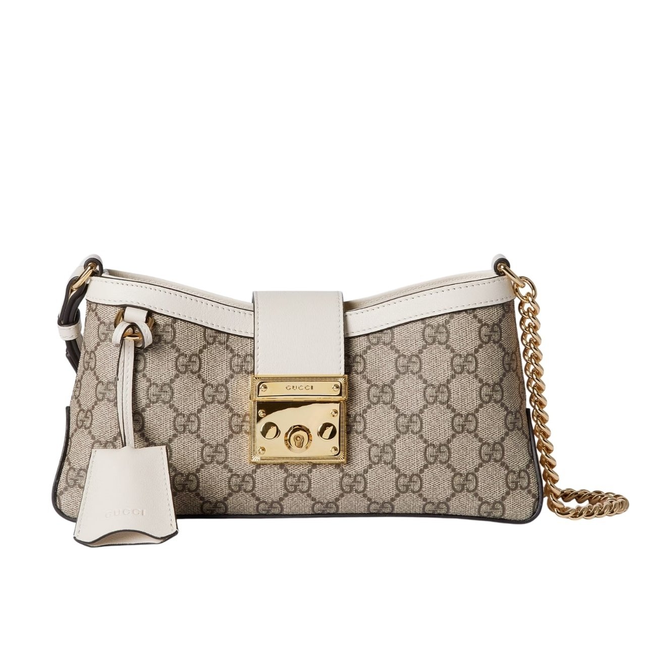 413-2 Gucci Padlock Small Shoulder Bag White 25Cm 811705 KHNKG 9761 - Image 1