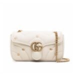 Gucci GG Marmont Small Shoulder Bag White 26Cm 443497 AACPG 9206
