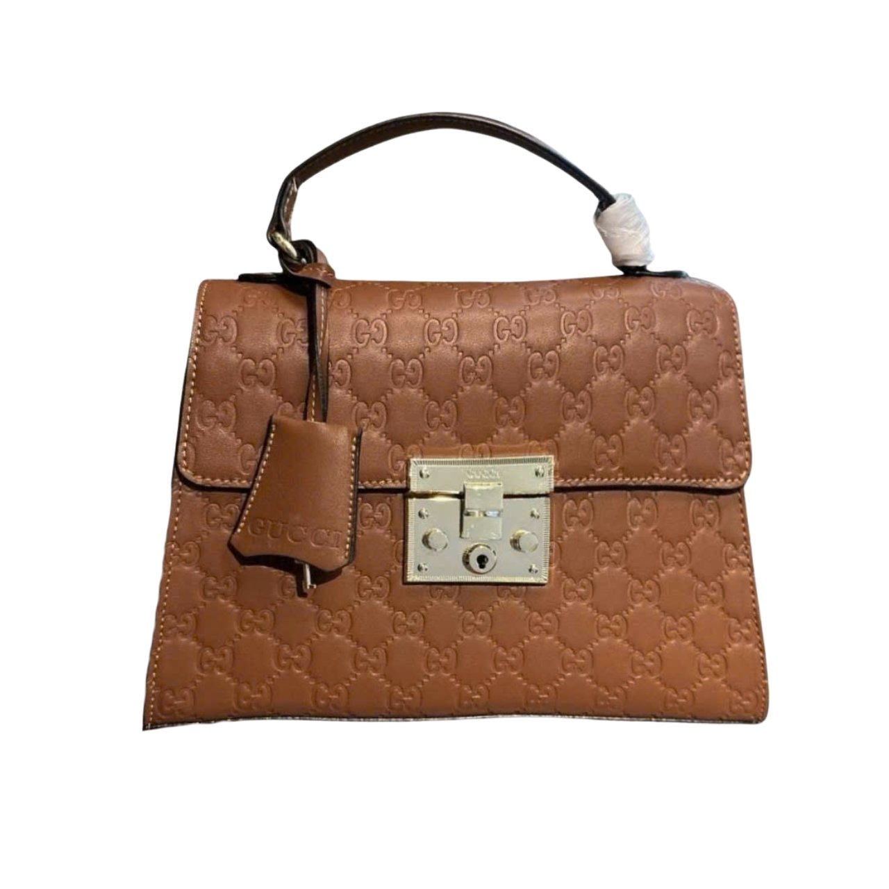 427-2 Gucci Padlock GG Supreme Top Handle Brown 28Cm - Image 1