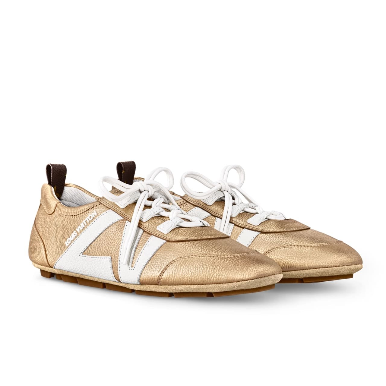 43-1-2 Louis Vuitton LV Sneakerina Gold 1AICAN - Image 1