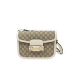 Gucci Horsebit 1955 Mini Bag Beige And White 20Cm 658574 HUHHG 9759
