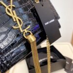 Saint Laurent Kate Medium Chain Bag With Tassel Shiny Black 22Cm 354119AAAY14083 - Image 4