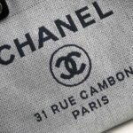 Chanel Deauville Tote White Gray 38cm A66941 - Image 7