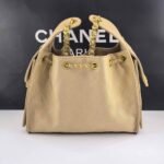 Chanel 25 Small Handbag Grained And Gold Tone Metal Beige 25Cm - Image 3