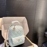 Chanel Classic Mini Backpack Light Gray 12Cm AP3753 B10583 NAAUH - Image 2