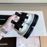Chanel Velvet Sneakers Ivory And Black G35617 - Image 7