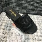 Chanel Quilted CC Logo Mules Black - Image 6