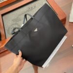 Prada Re-Nylon And Saffiano Leather Tote Bag Black 1BG107RV44F0002VYOX - Image 2