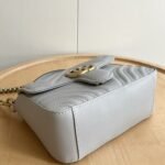 Gucci GG Marmont Matelassé Chevron Mini Top Handle Bag Light Grey 21Cm 547260 AABZC 1712 - Image 6