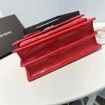 Saint Laurent Sunset Embossed Leather Bag Red 22Cm - Image 7