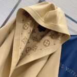 Louis Vuitton Signature Hooded Wrap Robe Coat Beige 1AB713 - Image 4
