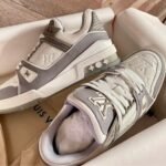 Louis Vuitton LV Trainer Sneaker Grey White 1A8KBA - Image 4