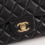 Chanel Classic Flap Black Gold Hardware 25Cm - Image 5