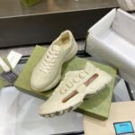Gucci Women’S Rhyton Gucci Logo Leather Sneaker 528892 DRW00 9522 - Image 4